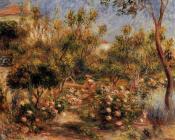 皮埃尔奥古斯特雷诺阿 - Young Woman in a Garden - Cagnes